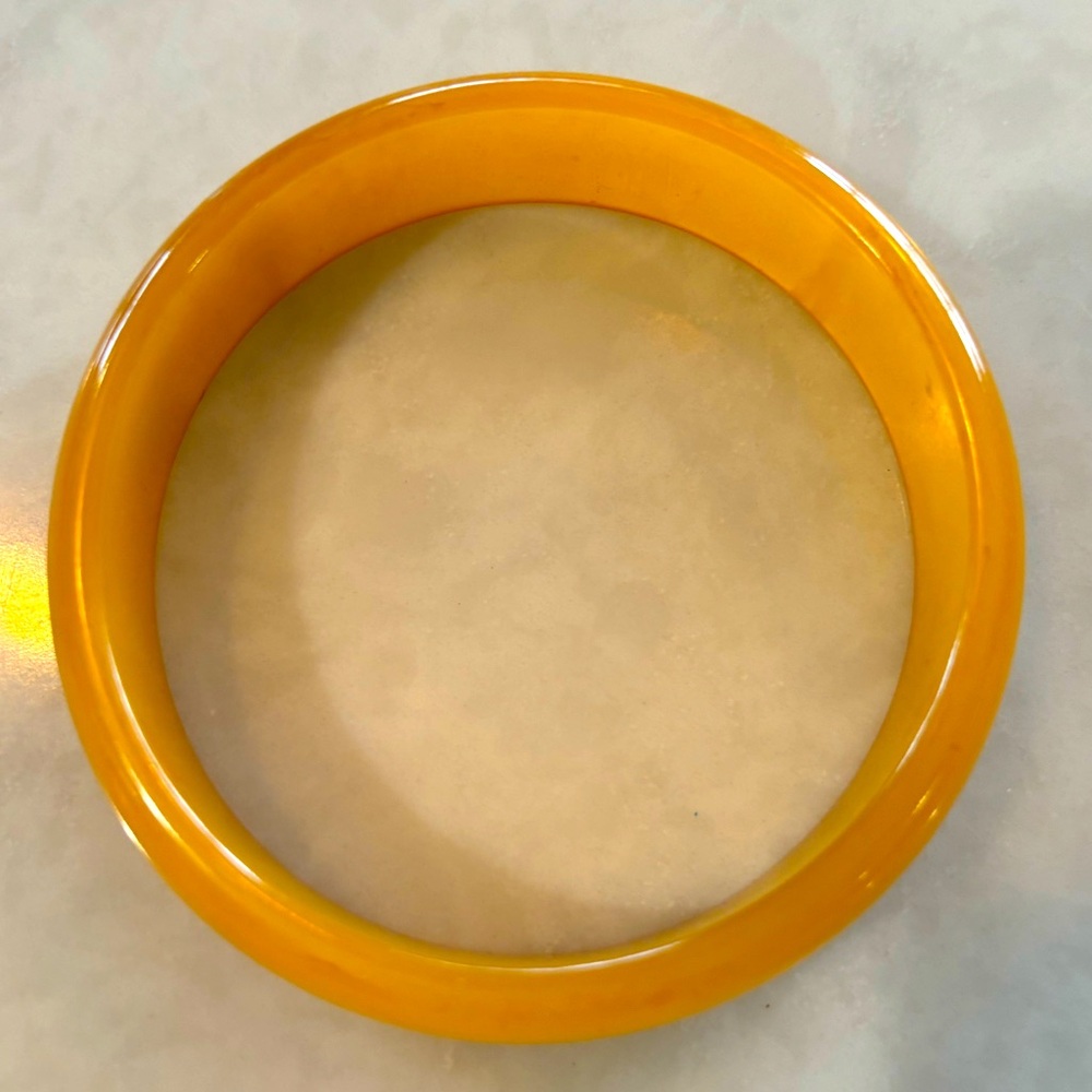 Vintage yellow bangle bracelet